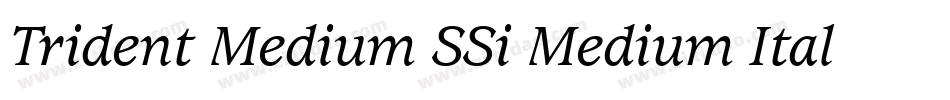 Trident Medium SSi Medium Italic字体转换